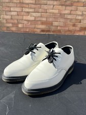 Dr Martens Willis Shoes UK 6 White Leather Derby Creepers Pointed Dress Wingtip