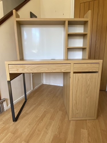 Ikea micke light oak effect - light,