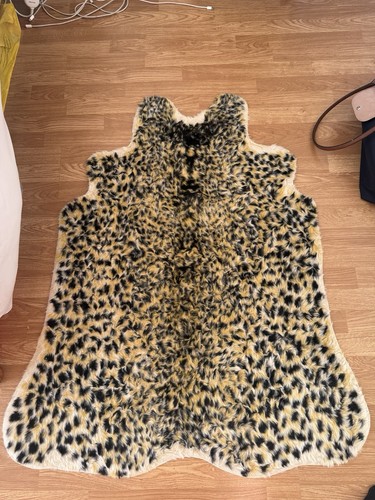 Leopard print y2k rug - print,