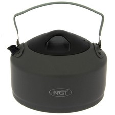 NGT Outdoor Kettle 1.1L Aluminium Gun Metal Camping Fishing Angler Lightweight