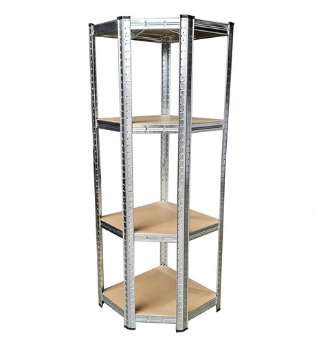Galvanised corner shelving - galvanised,