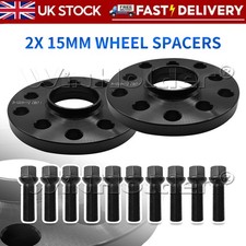Black 2x 15mm Wheel Spacers