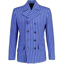 NEW MENS DOUBLE BREASTED RETRO STRIPED 70s 60s MOD BLAZER JACKET Backbeat MC1013