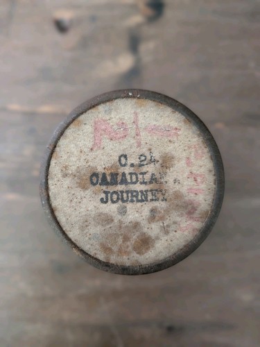 Vintage metal film canister - metal,