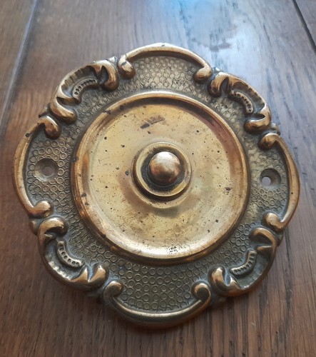 Antique solid brass door bell - brass,