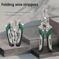 Foldable Wire Stripper Multifunctional Wire Stripper Crimper Cable Cutter Pliers