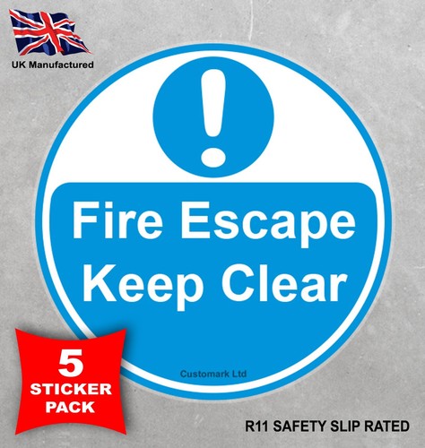 Fire escape keep clear 500mm - fire,