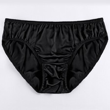 Mens 100% Silk Triangle Briefs Panties Mid Rise Underwear Knickers Underpants