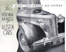 Austin Eight Ten Twelve & Sixteen 1945-46 original Sales Brochure IRISH market