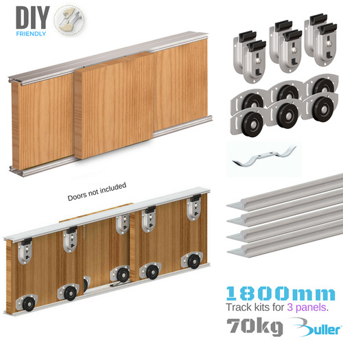 Wardrobe sliding door track - wardrobe,
