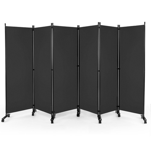 Panel room divider wheels - panel, on