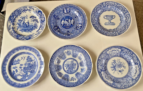 Six beautiful spode blue room - spode,