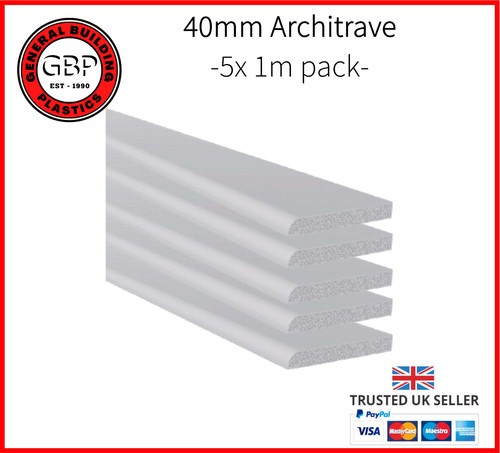 40mm white pvc architrave - 40mm,