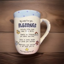 My Wish For You Blessing Oversized Coffee Mug Cup -Excellent Condition -ganz