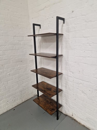 Rustic ladder shelf tier - rustic, shelf,