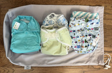 2 BumGenius, 2 Happy Flute, 2 Thirsties Cloth Diaper Covers & inserts
