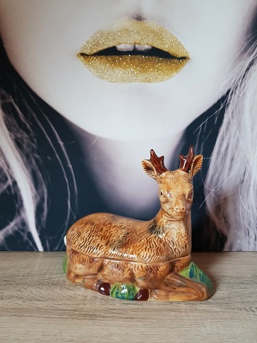 Ceramic terrine deer - ceramic, sling