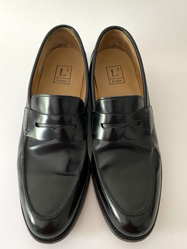 Loake 256b black leather penny - loake,