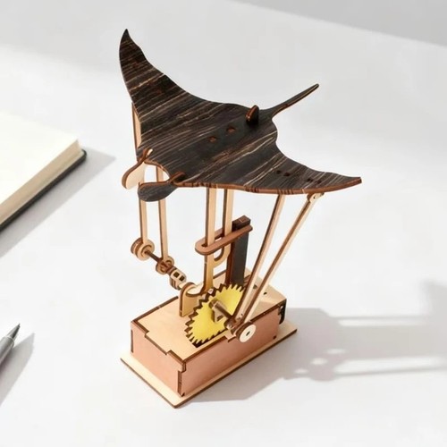 Wooden manta ray ornament - manta,