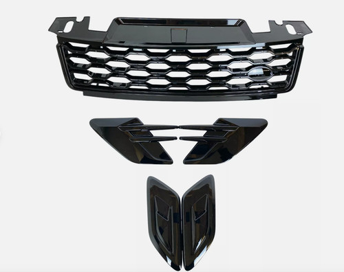 Black front grille - black,