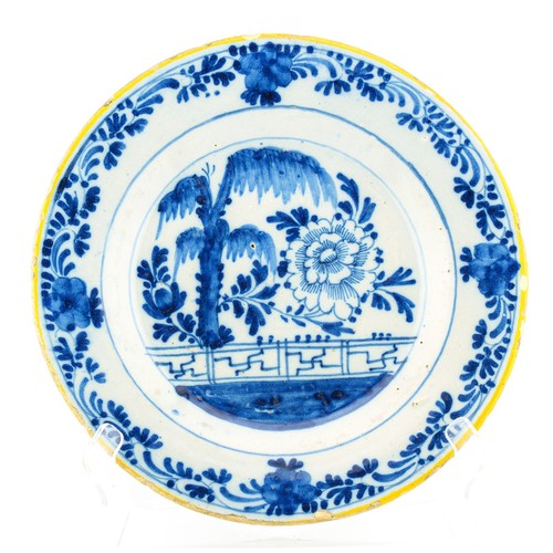 Dutch delftware plate blue - dutch,