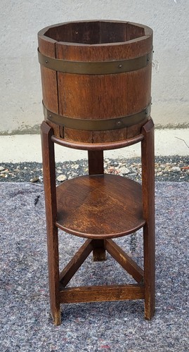 Antique oak jardiniere - antique,