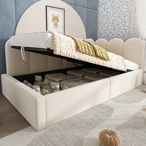 Shaped upholstered daybed - upholstered,