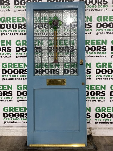 1930s front door stained - door, glass
