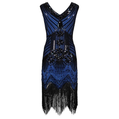 Neck 1920 dress great - v-neck,