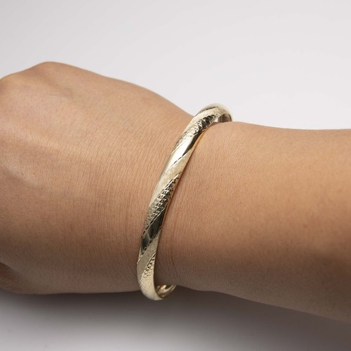 6mm diamond cut bangle - 6mm,