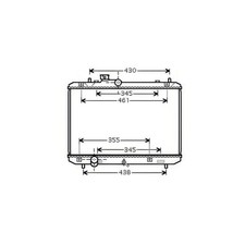 AVA Engine Cooling Radiator Aluminium Fins 375mm Fits Suzuki Swift 1.3 4x4
