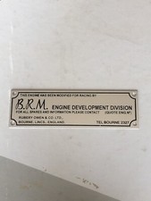 BRM ENGINE PLATE LOTUS TWINCAM CAM COVER PLAQUE LOTUS TWIN CAM LOTUS XFLOW BRM