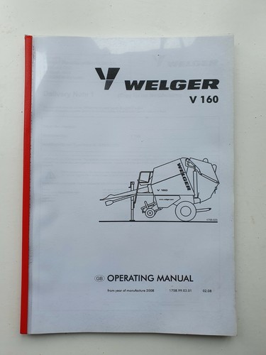 Welger v160 round - v160,