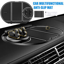 Car Dashboard Mount Phone Holder Non-slip Pad Vehicle Parking Number Plate Black