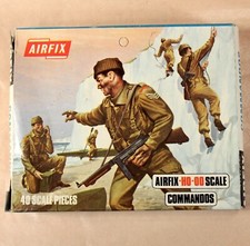 VINTAGE AIRFIX HO/00 1/72 BLUE BOX BRITISH COMMANDOS WW2 MIB