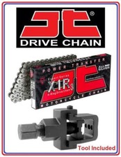 Suzuki TSR200 / TS200-R 90-92 JT X1R HD X-Ring Silver Chain 520x106 Link + Tool