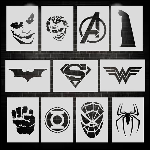 Super hero stencils - hero,