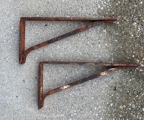 Vintage wrought iron bracket - wrought,