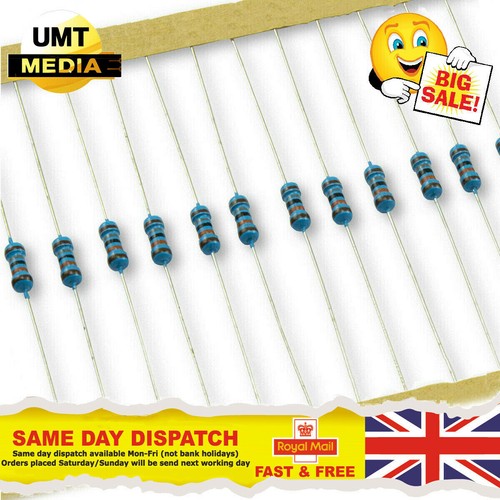 Metal film resistors 30 - 1/4w,