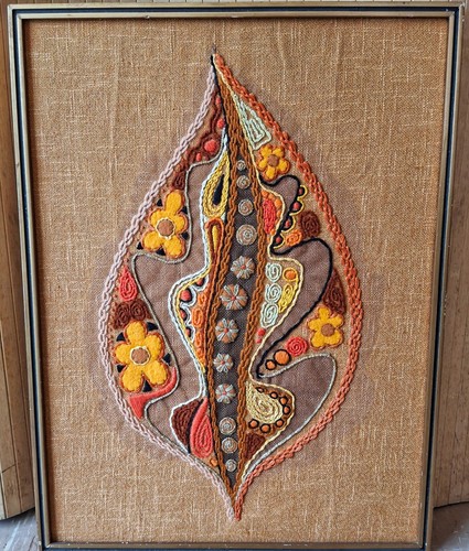 Fab vintage framed needlework - vintage,