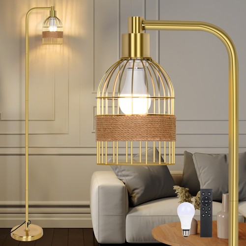 Gold floor lamp - with, led