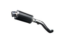 Delkevic 9" Carbon Fiber Slip-On Oval Muffler - Kawasaki Z750 - 04-06 Exhaust