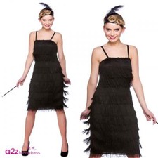 Ladies 1920s Flapper Black w