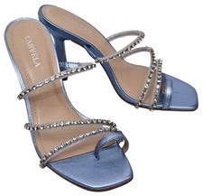 CARVELA Goddess Bling Stunning Blue Strappy Heeled Shoes Ladies EU 36 UK 3