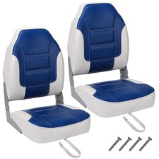 2Pack Boat Seats High Back Folding Boat Seats Fishing Boat Chairs Sponge Padding