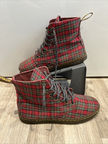 Martens hackney red plaid - red,