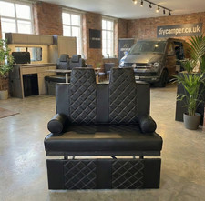 Rock and roll bed upholstered