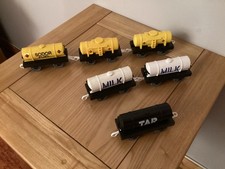Tomy/Trackmaster Thomas the Tank Engine Tanker Milk, Tar and Fuel Lot X6