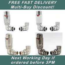 Thermostatic Radiator Valves Modern TRV - Lockshield Corner Marella | Hot Flow