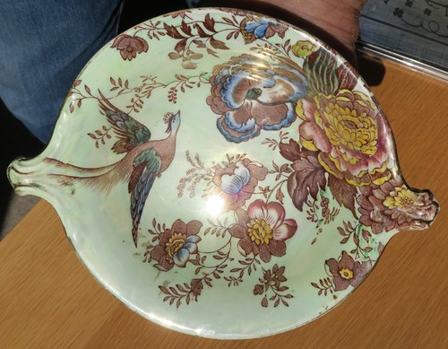 Antique maling lustre bowl - antique,